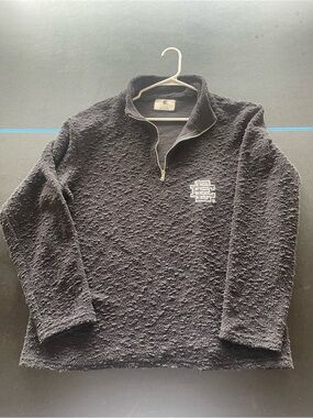 Eric Emanuel Black Boucle Zip-Up Pullover